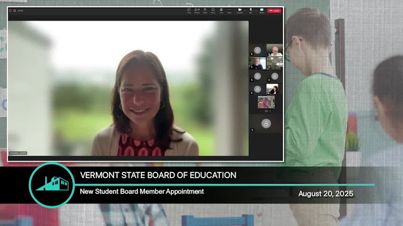 Vt. State Board of Education - 8/20/25