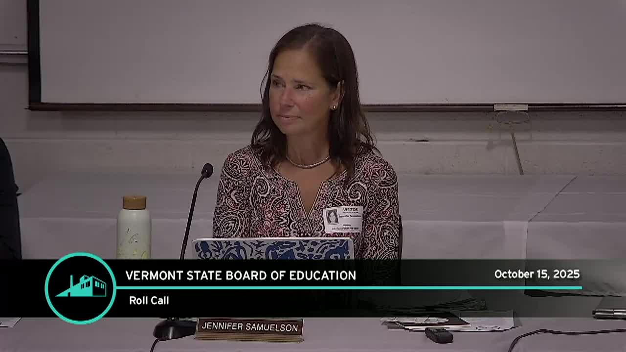 Vt. State Board of Education - 10/15/25
