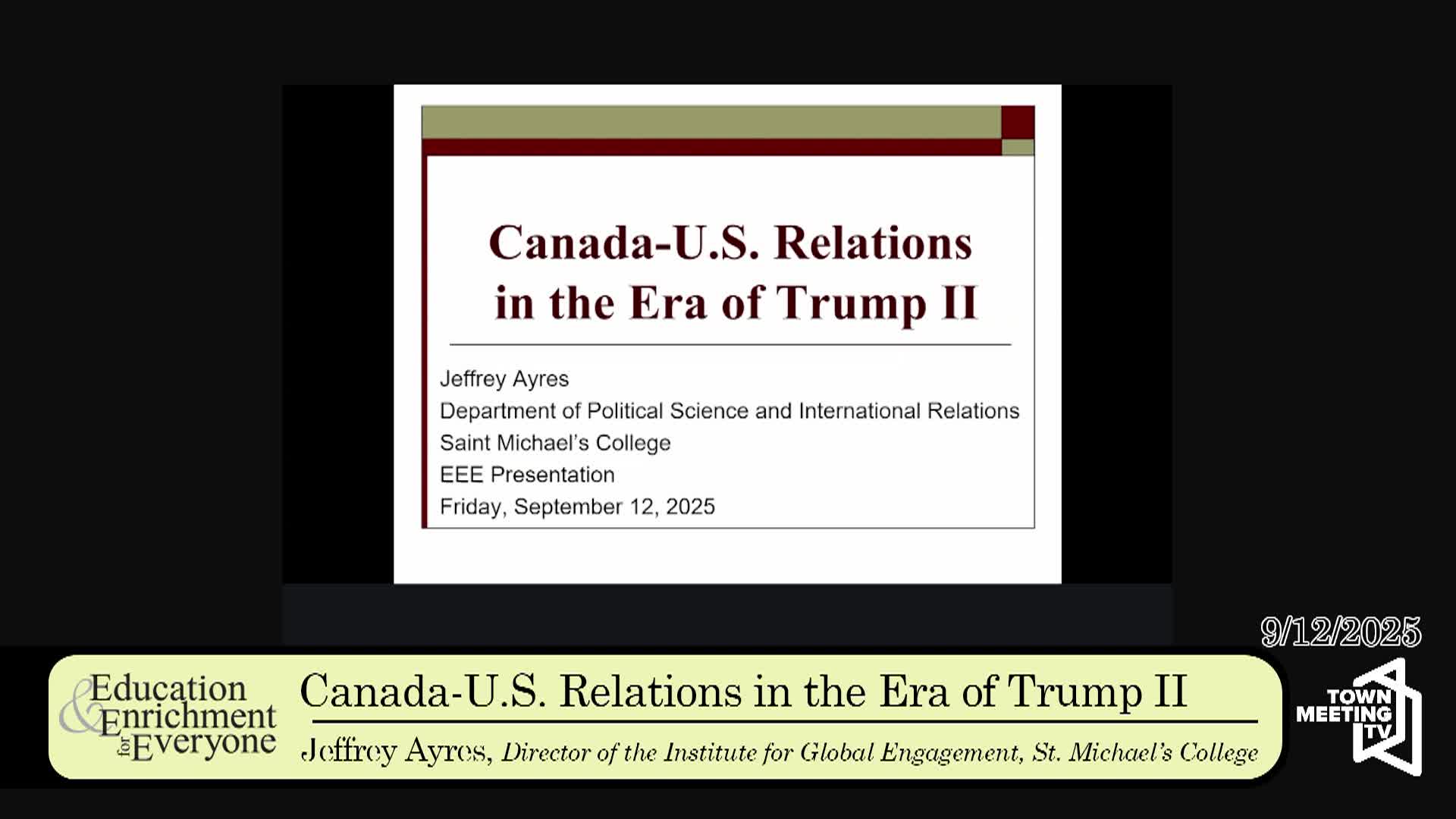 EEE - Canada-U.S. Relations in the Era of Trump II