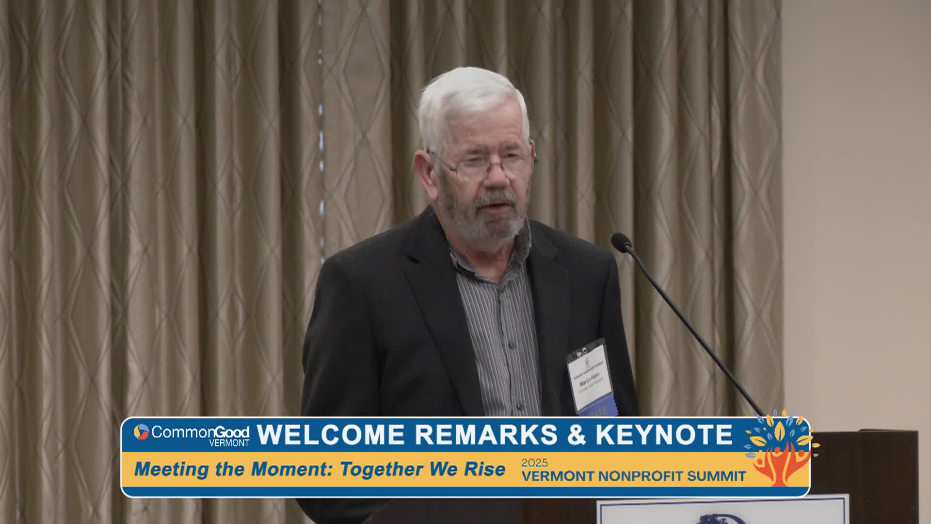 Vermont Nonprofit Summit - Keynote with Tom Bodett, 11/4/25
