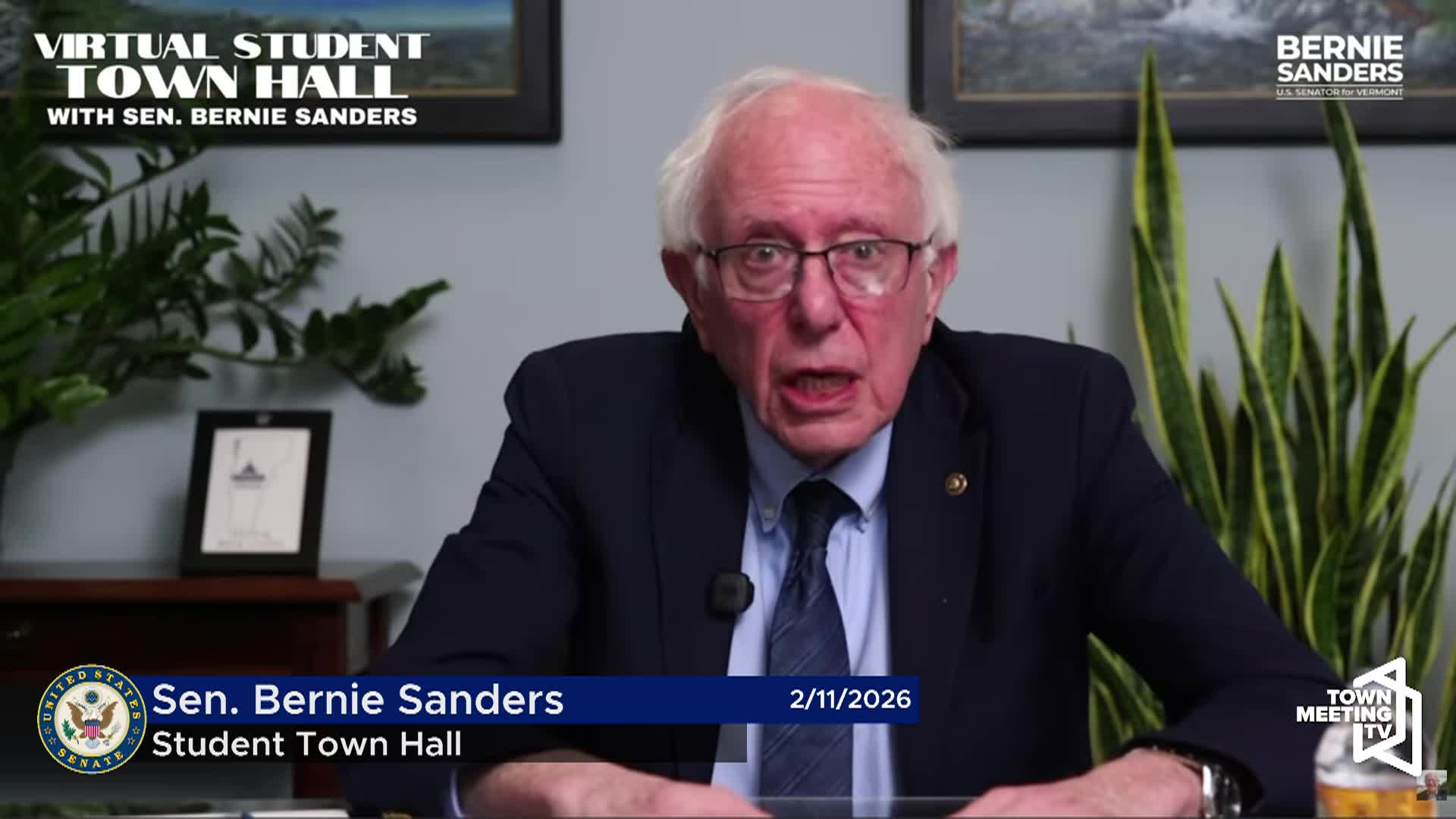 Bernie Sanders Student Town Hall - 2/10/26