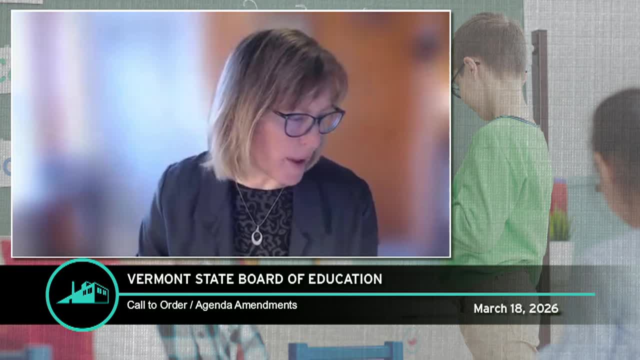 Thumbnail image for Vt. State Board of Education - 3/18/26