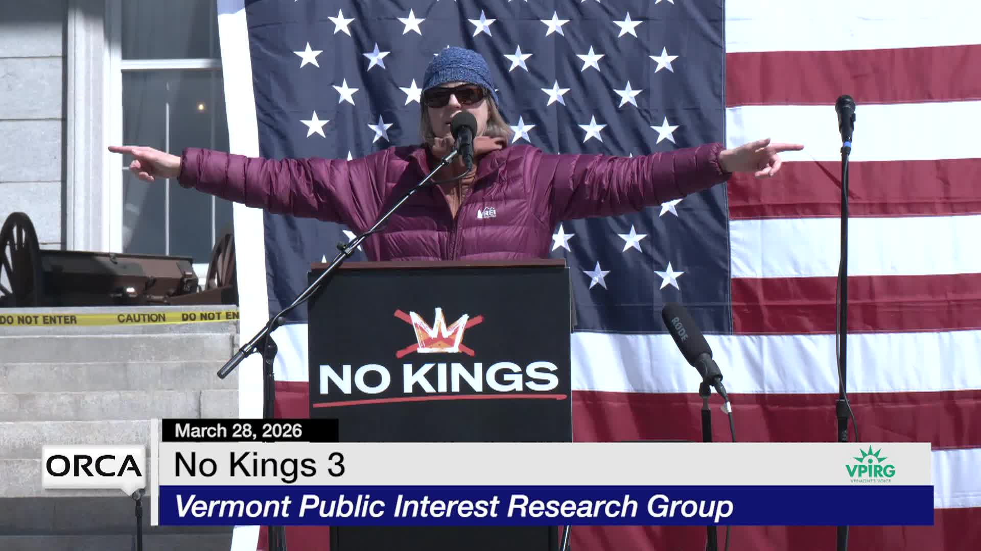 Thumbnail image for No Kings Protest at the Vermont State House - 3/28/26