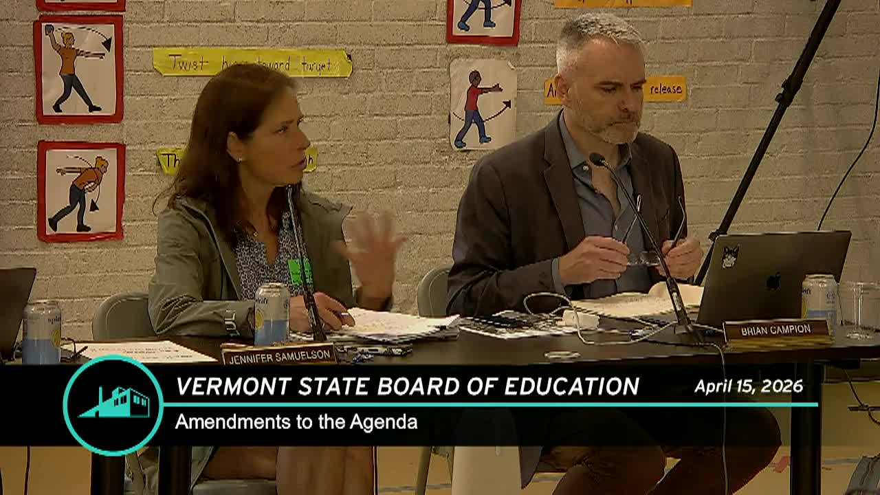 Thumbnail image for Vt. State Board of Education - 4/15/26
