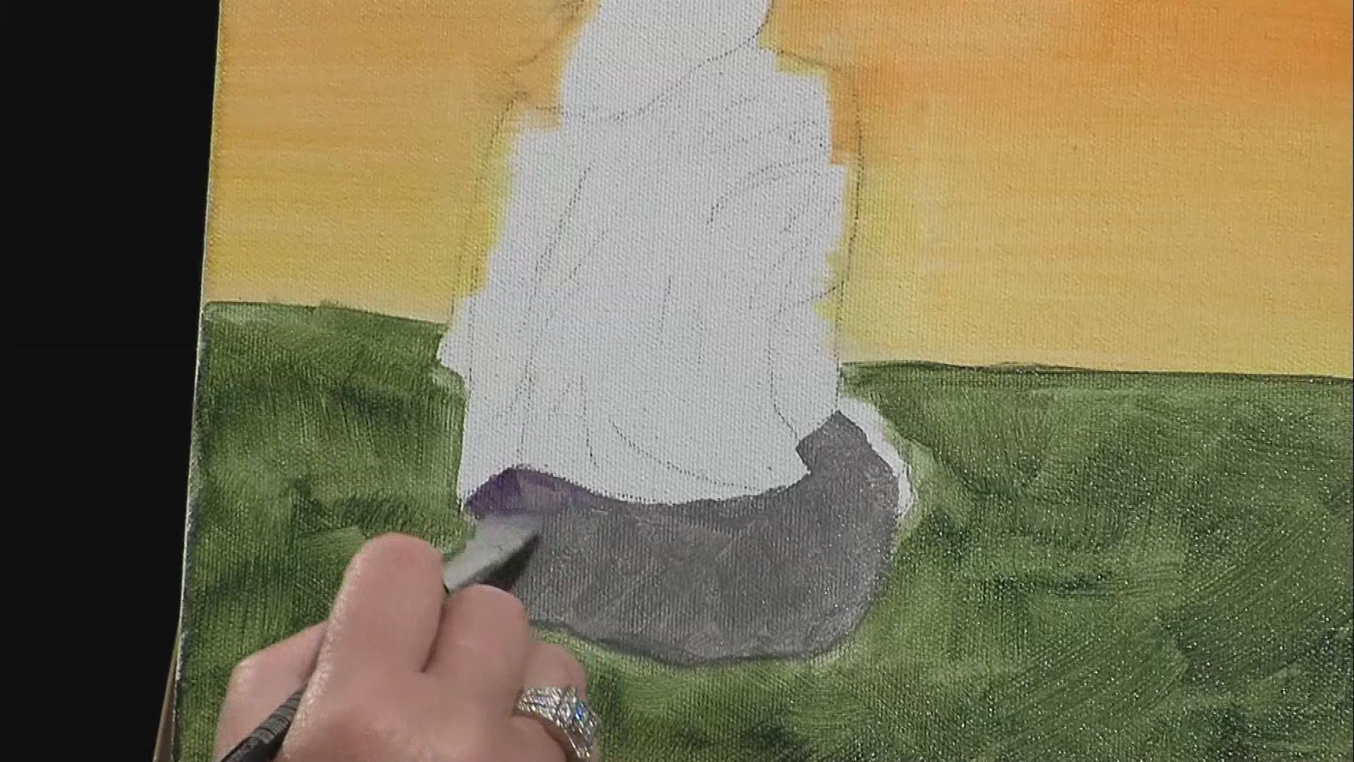 Lucy's Big Beautiful World of Painting - Girl Watching Sunset