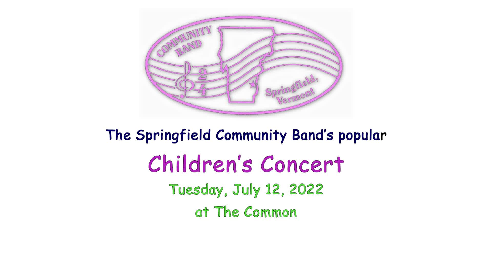 Navigate to Springfield Community Band Children's Concert - 7/12/22
