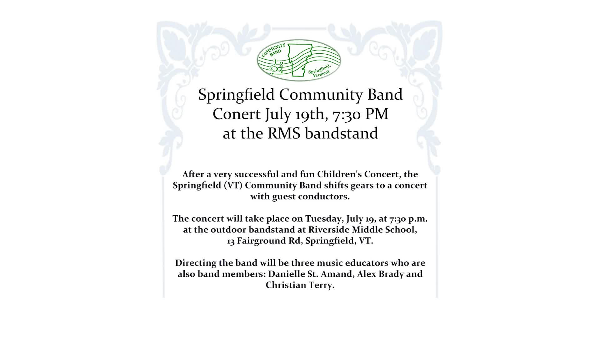 Navigate to Springfield Community Band - 7/19/22