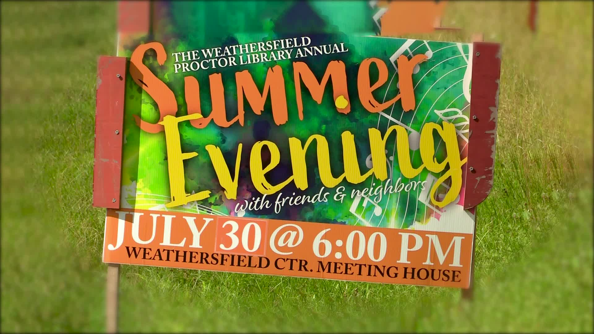 Navigate to Weathersfield Proctor Library Annual Summer Evening - 7/30/22
